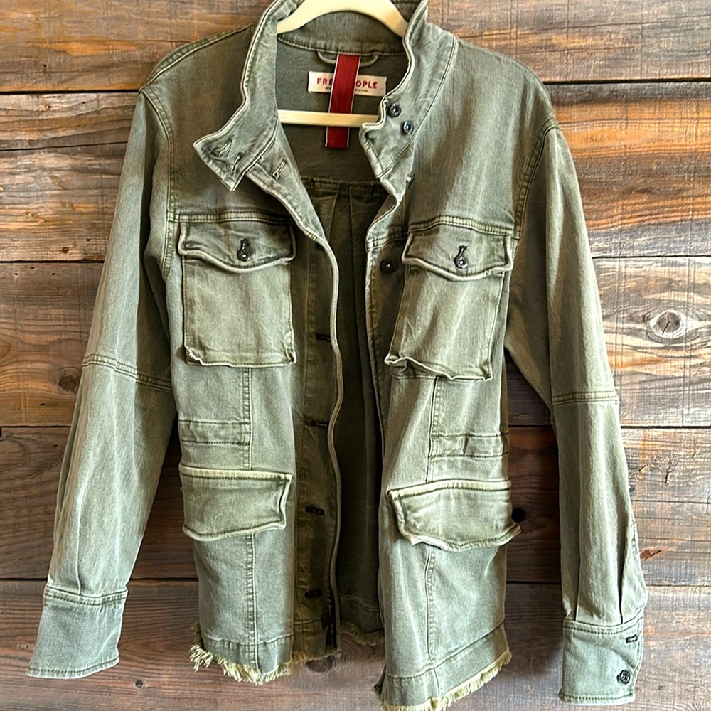 Free people Harley washed military jacket